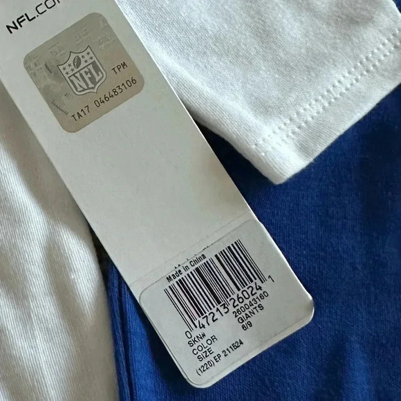 Infant Girls Size 6-9 Months New York Giants Onesie/Pants - Picture 2 of 5